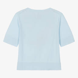 Calvin Klein-Teen Girls Blue Cotton Monogram Sweater | Childrensalon Outlet