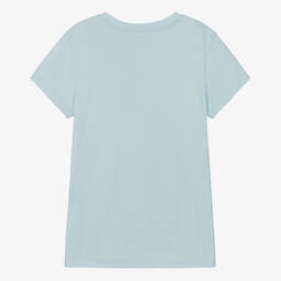 Calvin Klein-Голубая хлопковая футболка с монограммой | Childrensalon Outlet