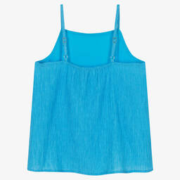 كالفين كلاين Jeans-توب تينز بناتي مزيج ليوسيل لون أزرق | Childrensalon Outlet