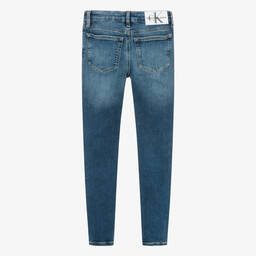 Calvin Klein-Teen Girls Blue Denim Skinny Fit Jeans | Childrensalon Outlet