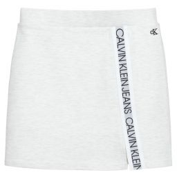 Calvin Klein Jeans-Teen Girls Grey Logo Skirt | Childrensalon Outlet
