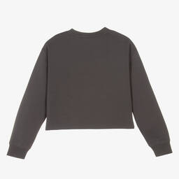 Calvin Klein-Серый свитшот с металлической монограммой для девочек-подростков | Childrensalon Outlet