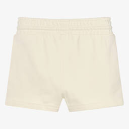 Calvin Klein-Teen Girls Ivory Cotton Monogram Shorts | Childrensalon Outlet