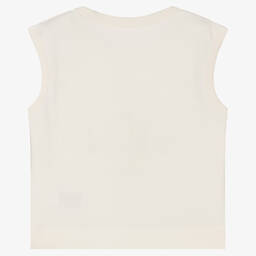 Calvin Klein Джинсы-Кремовый хлопковый топ для девочек-подростков | Childrensalon Outlet