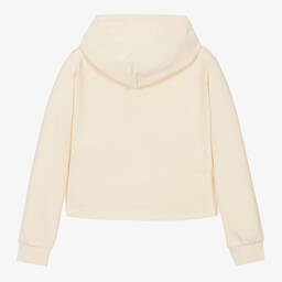 Calvin Klein-Кремовая хлопковая худи с узлом спереди | Childrensalon Outlet