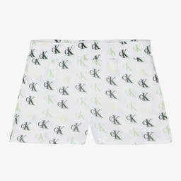 كالفين كلاين Jeans-Teen Girls Ivory Logo Shorts | Childrensalon Outlet