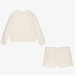 Calvin Klein Джинсы-Кремовый топ и шорты для подростков | Childrensalon Outlet