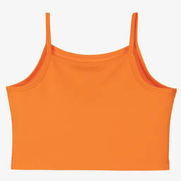 Calvin Klein Jeans-Teen Girls Orange Logo Crop Top | Childrensalon Outlet