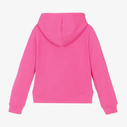 كالفين كلاين-هودي قطن جيرسي لون زهري تينز بناتي | Childrensalon Outlet