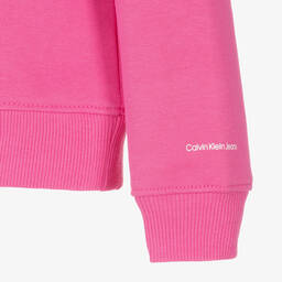 كالفين كلاين-هودي قطن جيرسي لون زهري تينز بناتي | Childrensalon Outlet