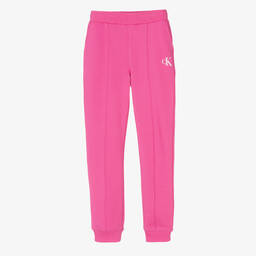 Calvin Klein-Teen Girls Pink Cotton Joggers | Childrensalon Outlet