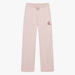 Calvin Klein-Teen Girls Pink Cotton Joggers | Childrensalon Outlet