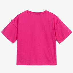 Calvin Klein Jeans-Teen Girls Pink Logo T-Shirt | Childrensalon Outlet