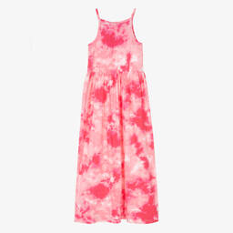 Calvin Klein-فستان ماكسي تينز بناتي قطن لون زهري | Childrensalon Outlet