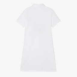 Calvin Klein Jeans-Teen Girls White Cotton Polo Logo Dress | Childrensalon Outlet