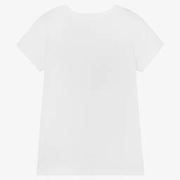 Calvin Klein-Teen Girls White Cotton T-Shirt | Childrensalon Outlet