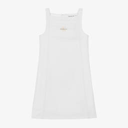 Calvin Klein-Teen Girls White Denim Dress | Childrensalon Outlet