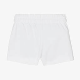 Calvin Klein Jeans-شورت تينز بناتي قطن جيرسي لون أبيض | Childrensalon Outlet