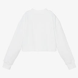 Calvin Klein Jeans-Teen Girls White Sweatshirt | Childrensalon Outlet
