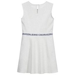 Calvin Klein Jeans-Teen Grey Logo Dress | Childrensalon Outlet