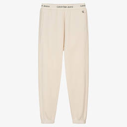 Calvin Klein-Кремовые хлопковые джоггеры для подростков | Childrensalon Outlet