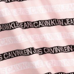 Calvin Klein Jeans-Teen Pink Striped Logo Dress | Childrensalon Outlet