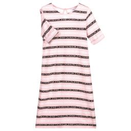 Calvin Klein Jeans-Teen Pink Striped Logo Dress | Childrensalon Outlet