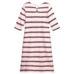 Calvin Klein Jeans-Teen Pink Striped Logo Dress | Childrensalon Outlet