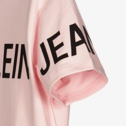 Calvin Klein Jeans-Teen Pink & White Logo Dress | Childrensalon Outlet
