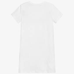 Calvin Klein Jeans-Teen White Logo T-Shirt Dress | Childrensalon Outlet