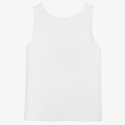 Calvin Klein Jeans-Teen White Logo Vest Top | Childrensalon Outlet