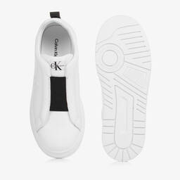 Calvin Klein-Teen White Slip-on Trainers | Childrensalon Outlet