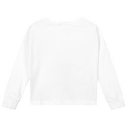 Calvin Klein Jeans-White Cotton Logo T-Shirt | Childrensalon Outlet