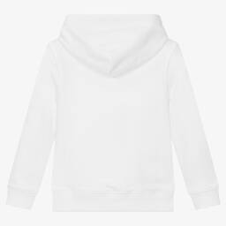 Calvin Klein Jeans-توب هودي قطن لون أبيض | Childrensalon Outlet