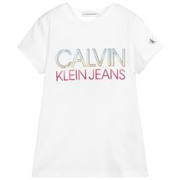 Calvin Klein Джинсы-Белая футболка из органического хлопка | Childrensalon Outlet