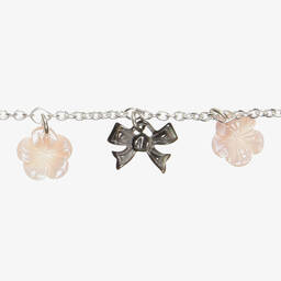 كراميل أو سوكر-سوار حلي لؤلؤ مع سلسلة فضية  | Childrensalon Outlet