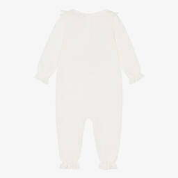 Caramelo Kids-Baby Girls Ivory Cotton Knit Romper | Childrensalon Outlet