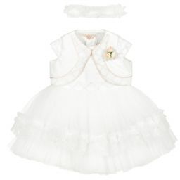 Caramelo Kids-Baby Girls Ivory Dress Set | Childrensalon Outlet