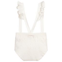 Caramelo Kids-Baby Girls Ivory Knitted Shorts  | Childrensalon Outlet