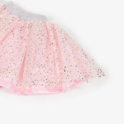 Caramelo Kids-Baby Girls Ivory & Pink Skirt Set with Gold Foil Dots | Childrensalon Outlet
