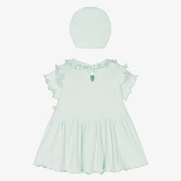 Caramelo Kids-Мятно-зеленое платье и чепчик | Childrensalon Outlet