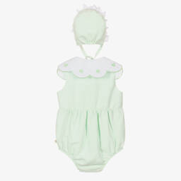 Caramelo Kids-Baby Girls Mint Green Shortie & Bonnet Set | Childrensalon Outlet