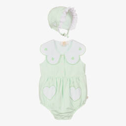 Caramelo Kids-Baby Girls Mint Green Shortie & Bonnet Set | Childrensalon Outlet