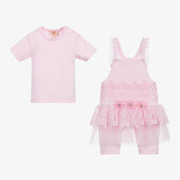 Caramelo Kids-Baby Girls Pinafore Dress Set | Childrensalon Outlet