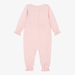 Caramelo Kids-Baby Girls Pink Cotton Knit Romper | Childrensalon Outlet
