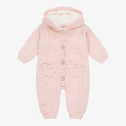 كاراميلو كيدز -أوفرول للخروج صوف وكشمير محبوك لون زهري | Childrensalon Outlet