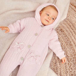 كاراميلو كيدز -أوفرول للخروج صوف وكشمير محبوك لون زهري | Childrensalon Outlet