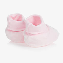 كاراميلو كيدز -Baby Girls Pink Velour Booties | Childrensalon Outlet