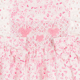 Caramelo Kids-Baby Girls Pink & White Floral Dress | Childrensalon Outlet
