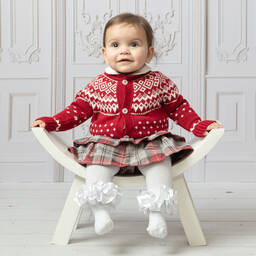 Caramelo Kids-طقم شورت قطن جيرسي لون أحمر ورمادي للمولودات | Childrensalon Outlet